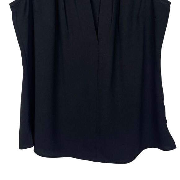 Soft Surroundings Blouse Womens Medium Pleated V Neck Sleeveless Top Work Office - Picture 4 of 6